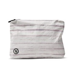 ALOHA-Mid Pouch | Platinum Shibori Stripe