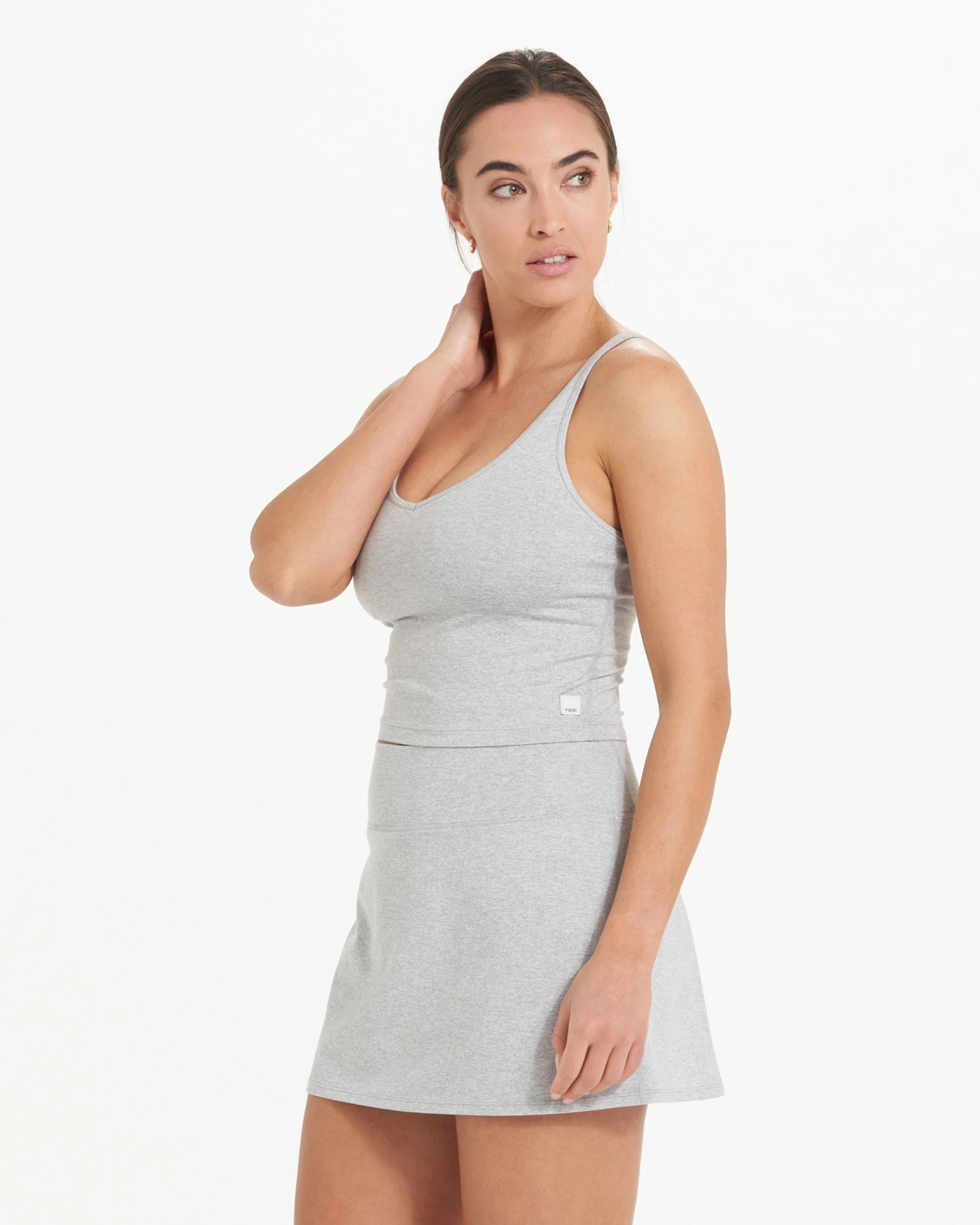 Halo Performance Crop | Pale Grey Heather - Image 2