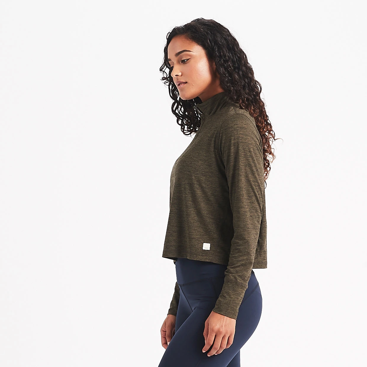 Crescent Half Zip | Evergreen Heather - Image 2
