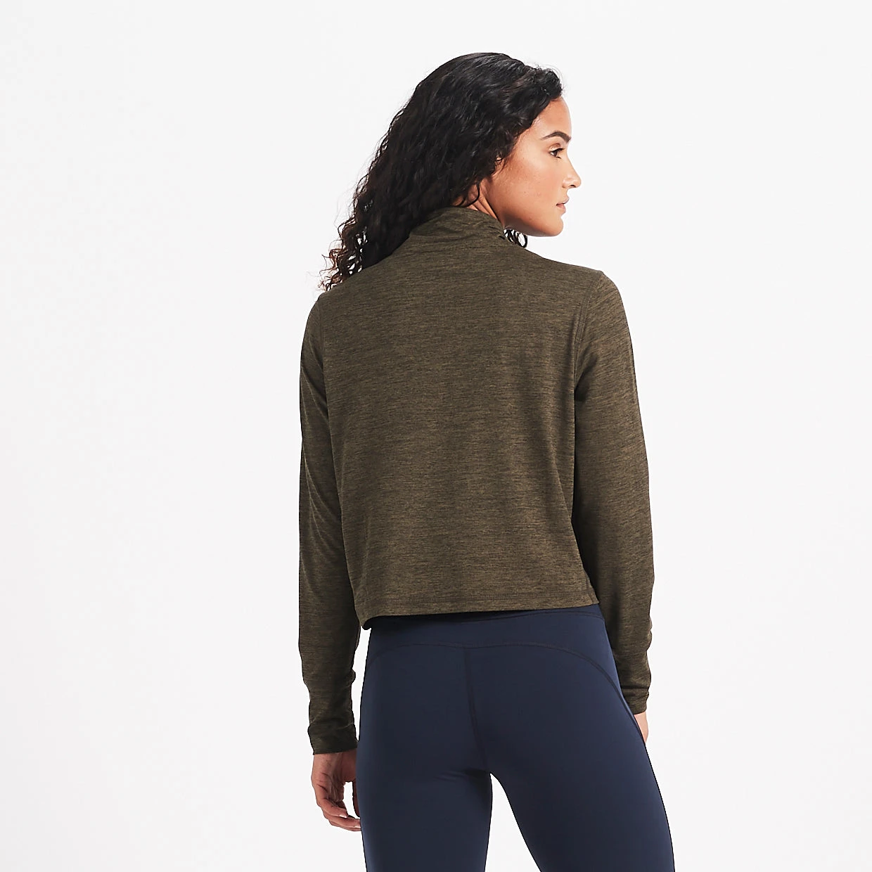 Crescent Half Zip | Evergreen Heather - Image 3
