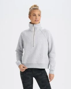 Restore Half Zip | Light Heather Grey
