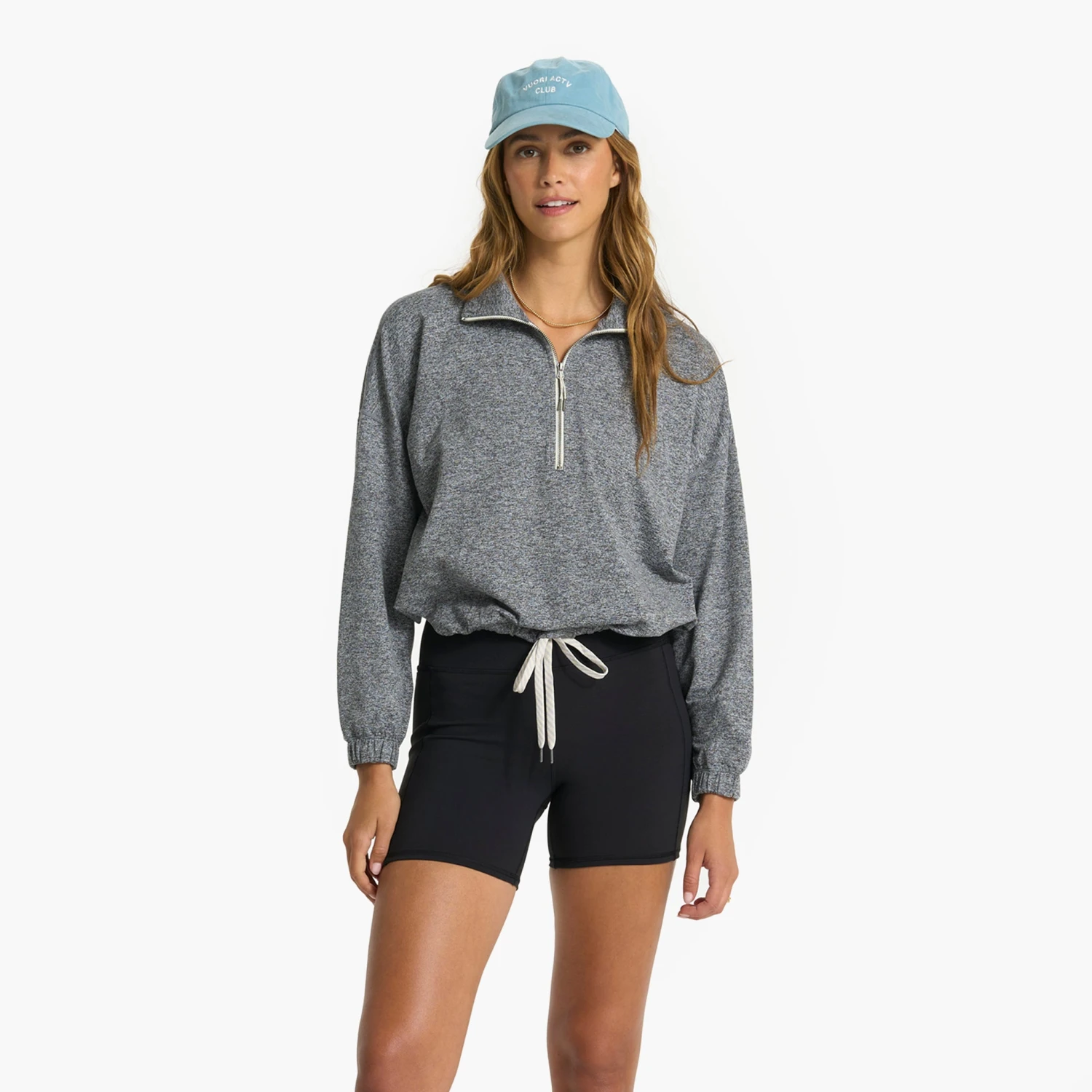 Halo Relaxed Half Zip | Heather Grey