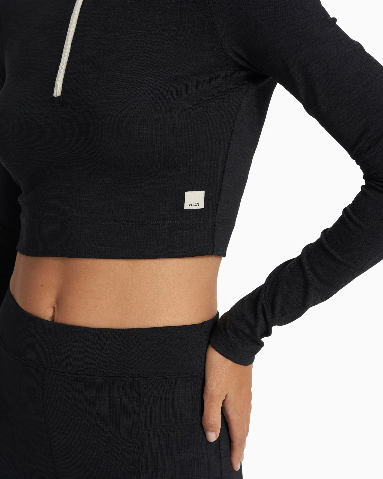 Lux Rib Half Zip | Black - Image 6