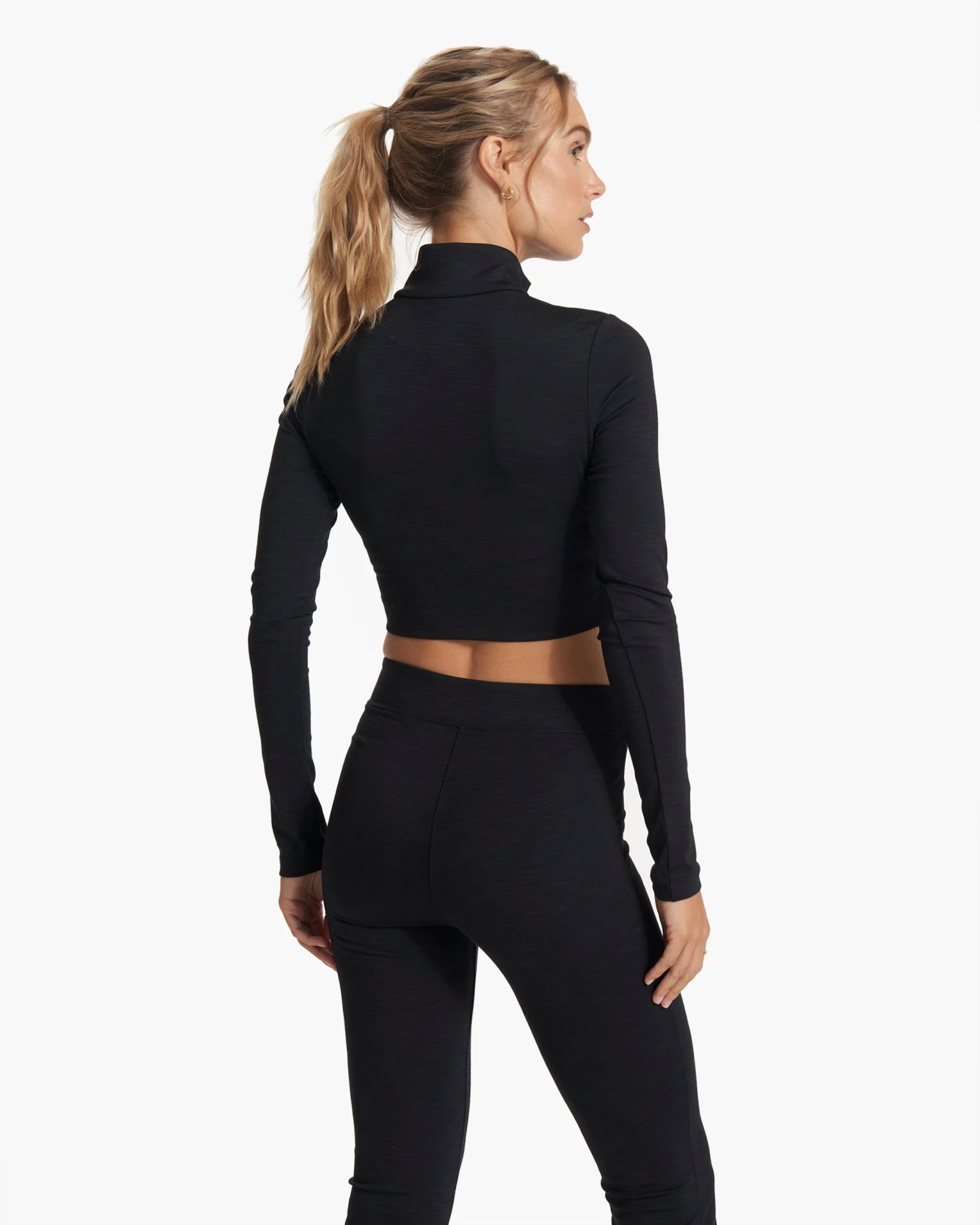 Lux Rib Half Zip | Black - Image 4
