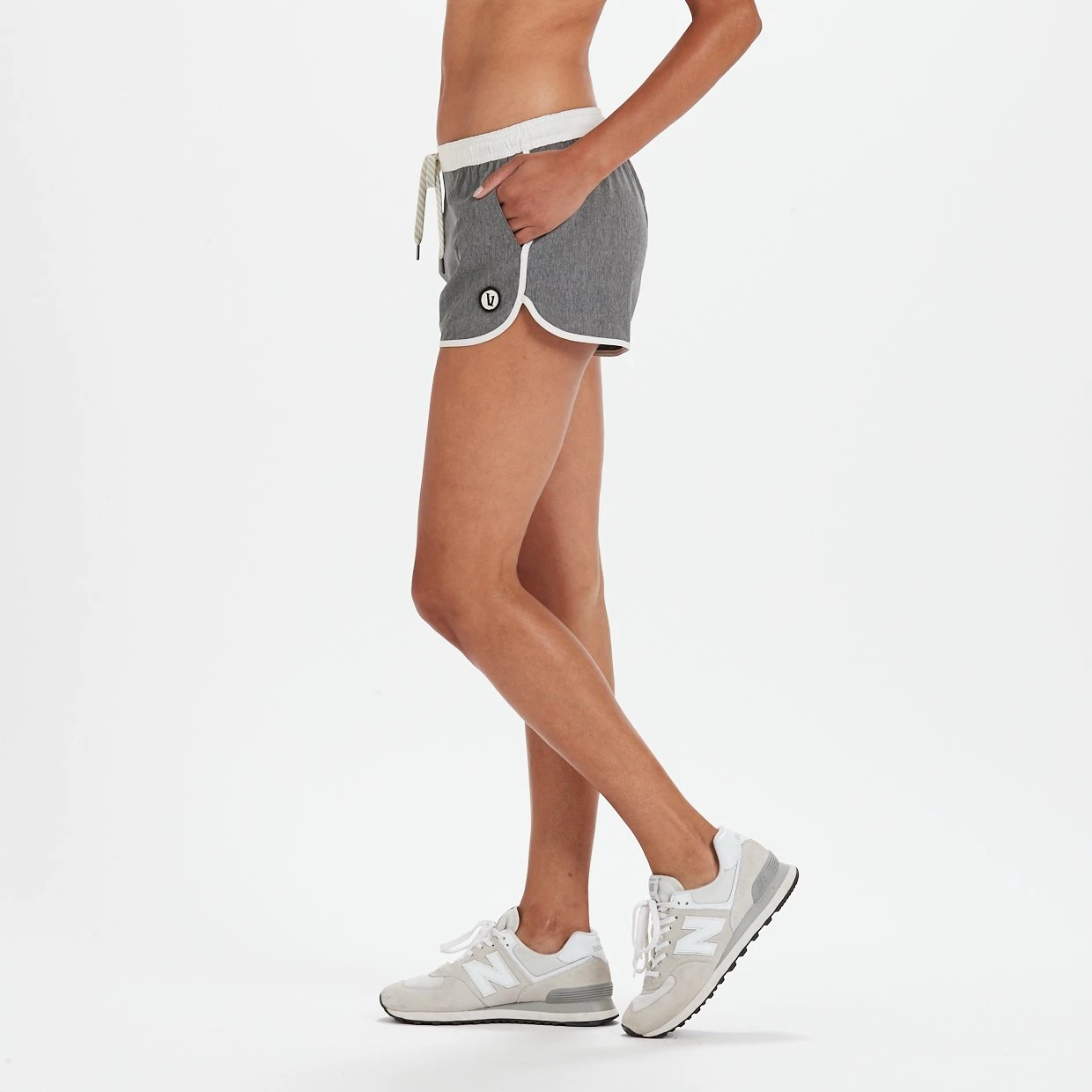 Tavi Short | Grey Linen Texture - Image 2