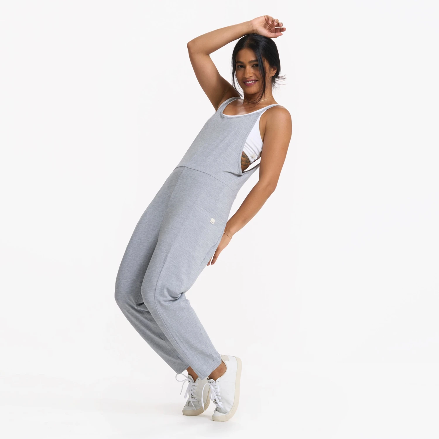 Breezy Jumpsuit | Pale Grey Heather - Image 2