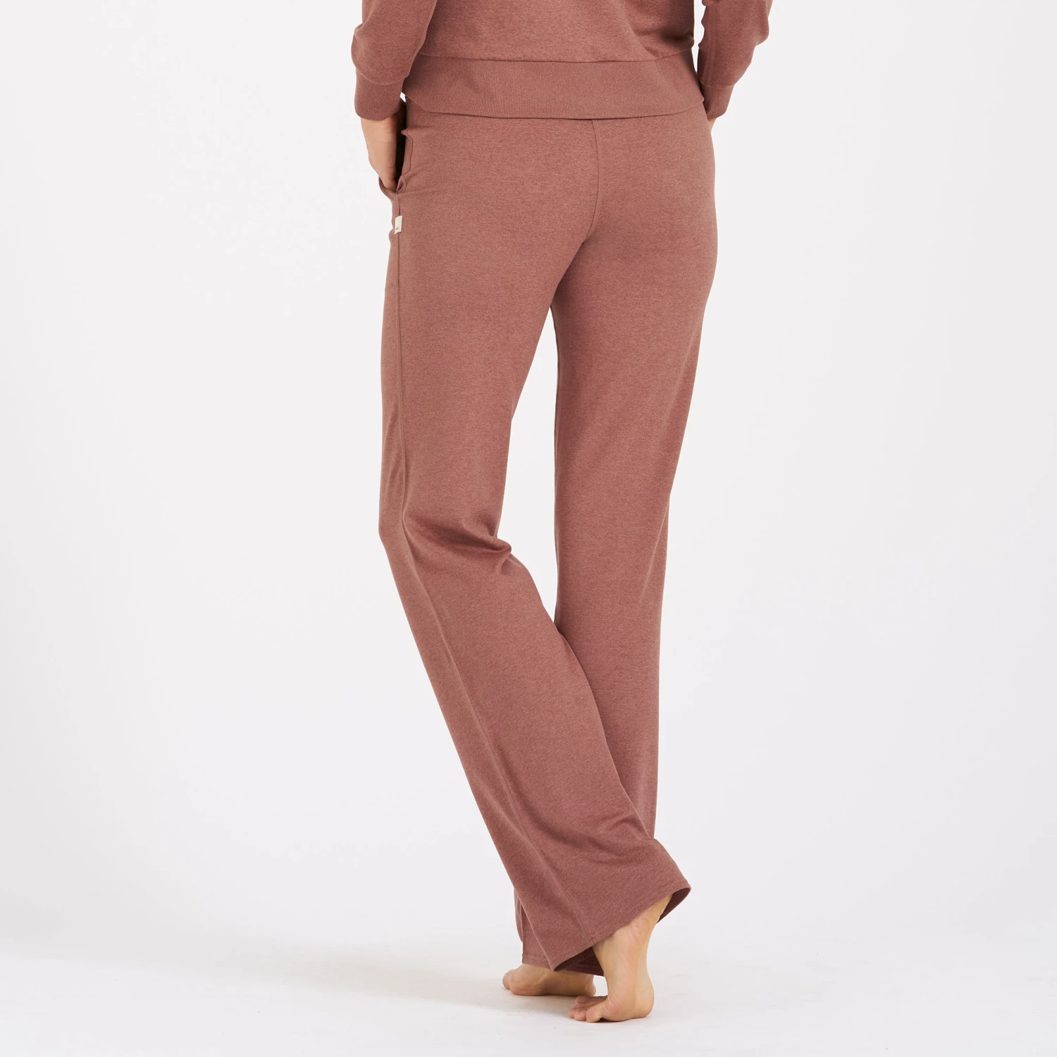 Halo Wide Leg Flare Pant | Terracotta Heather - Image 3