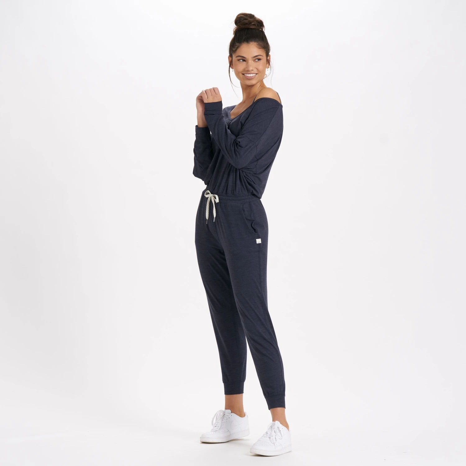 Long-Sleeve Lux Jumpsuit | Midnight Heather - Image 2