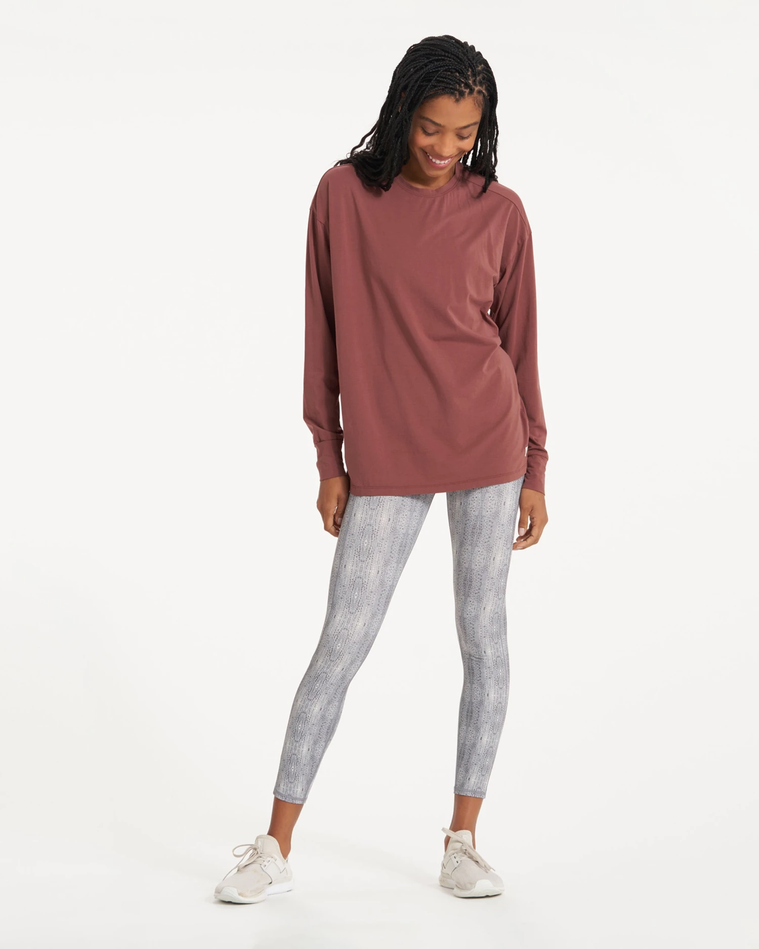 Long-Sleeve Feather Tee | Cedar - Image 3