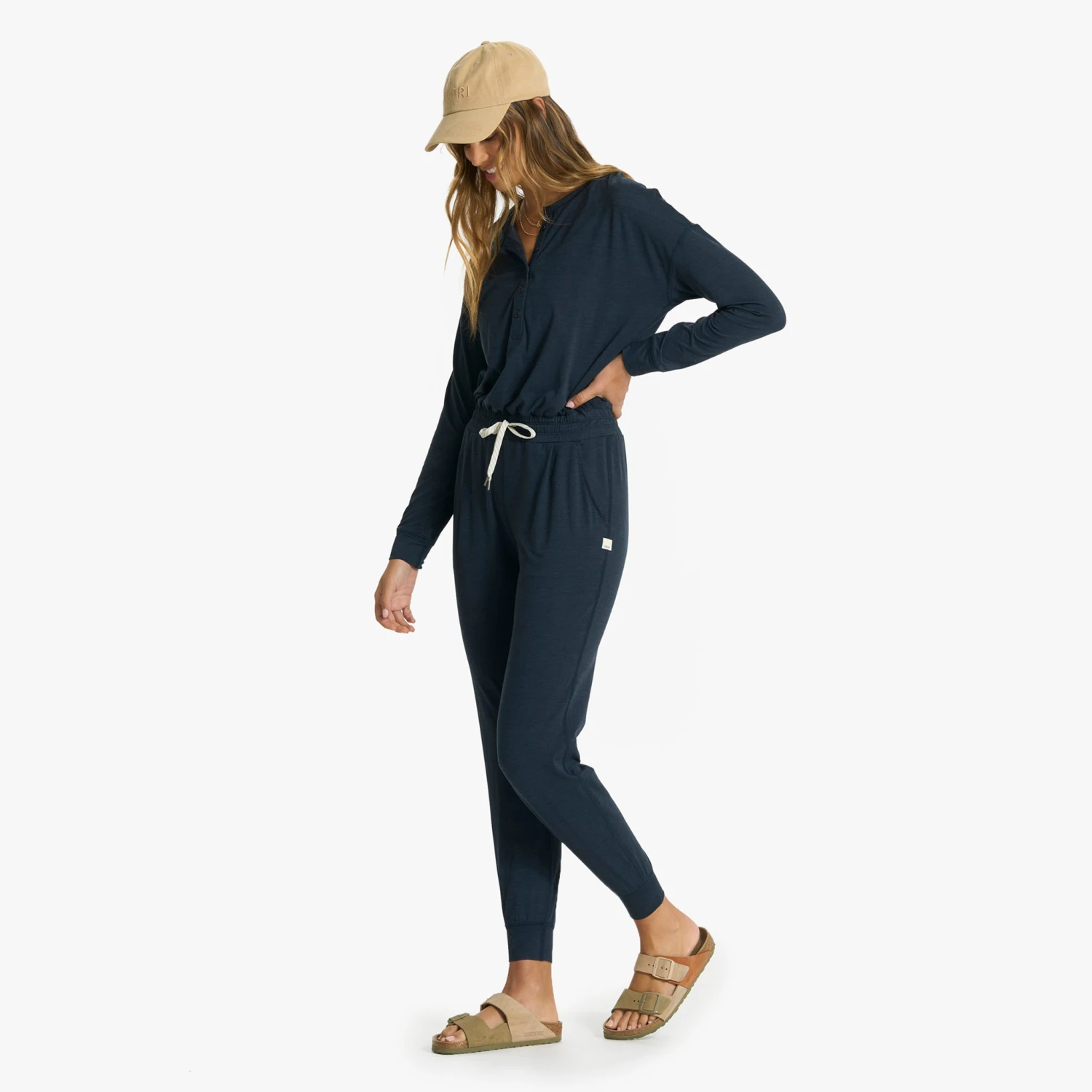 Lux Henley Jumpsuit | Ink Heather - Image 2